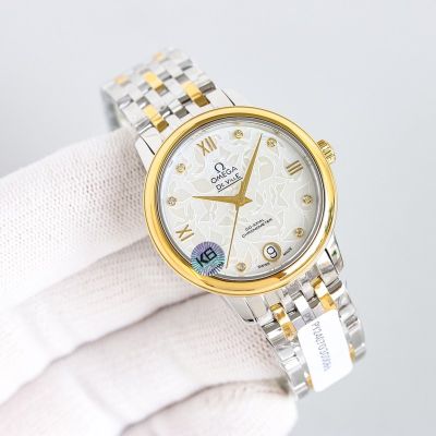 Omega De Ville 32.7MM 2500 Movement Stainless Steel Two-tone Gold Strap Sapphire Glass Watch